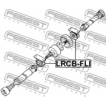 Подшипник, промежуточный подшипник карданного вала FEBEST LRCB-FLI-1