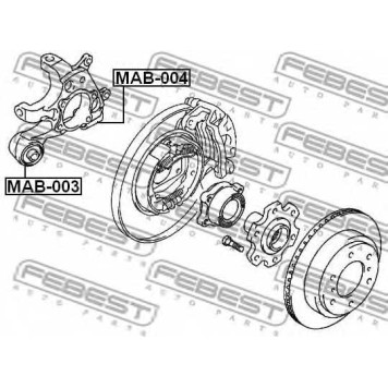 Втулка рычага колесной подвески FEBEST MAB-003-1