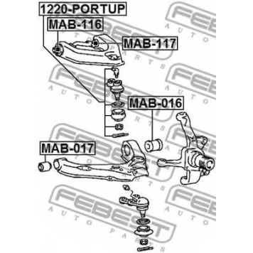 Подвеска рычага независимой подвески колеса FEBEST MAB-017-1