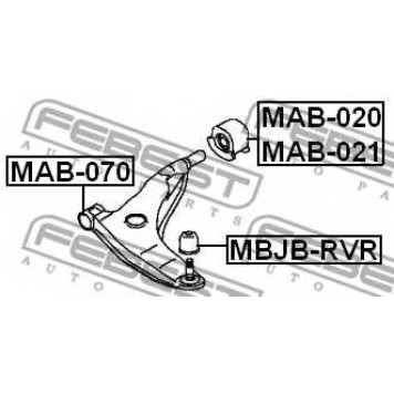 Подвеска рычага независимой подвески колеса FEBEST MAB-020-1