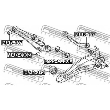 Подвеска рычага независимой подвески колеса FEBEST MAB-088Z-1