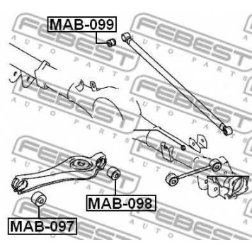 Подвеска рычага независимой подвески колеса FEBEST MAB-098-1