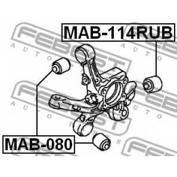 Втулка рычага колесной подвески FEBEST MAB-114RUB-1