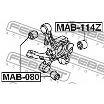 Втулка рычага колесной подвески FEBEST MAB-114Z-1