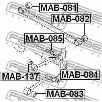 Подвеска рычага независимой подвески колеса FEBEST MAB-137-1