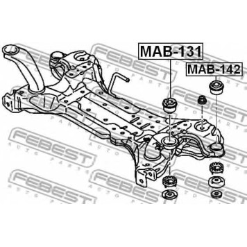 Втулка балки моста FEBEST MAB-142-1