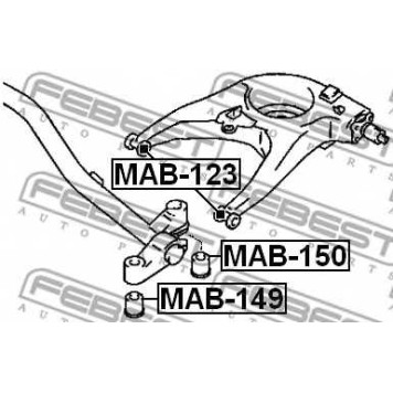 Втулка балки моста FEBEST MAB-150-1