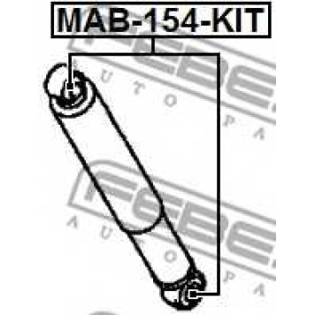 Втулка, амортизатор FEBEST MAB-154-KIT-1