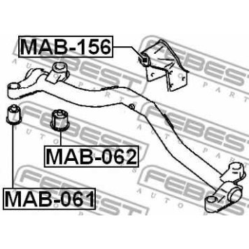 Опора, дифференциал FEBEST MAB-156-1