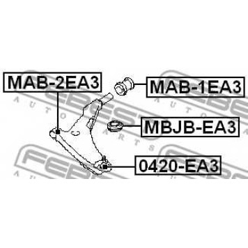 Подвеска рычага независимой подвески колеса FEBEST MAB-1EA3-1