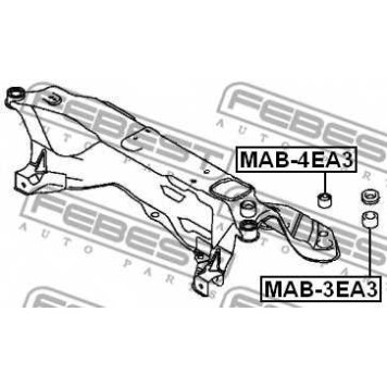 Втулка балки моста FEBEST MAB-4EA3-1