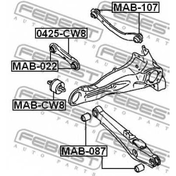 Подвеска рычага независимой подвески колеса FEBEST MAB-CW8-1