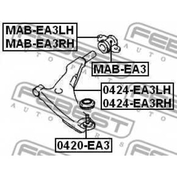 Подвеска рычага независимой подвески колеса FEBEST MAB-EA3-1