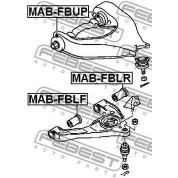 Подвеска рычага независимой подвески колеса FEBEST MAB-FBLR-1