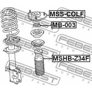 Подшипник опоры стойки амортизатора FEBEST MB-003-1