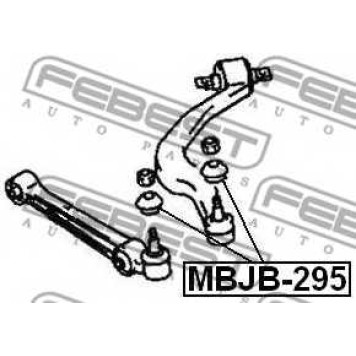 Ремкомплект, несущих / направляющих шарниров FEBEST MBJB-295-1