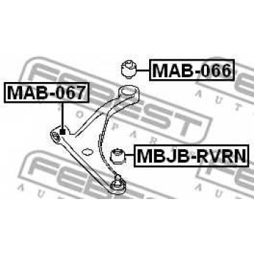 Ремкомплект, несущих / направляющих шарниров FEBEST MBJB-RVRN-1
