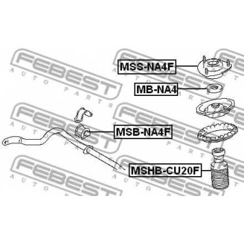 Подшипник опоры стойки амортизатора FEBEST MB-NA4-1