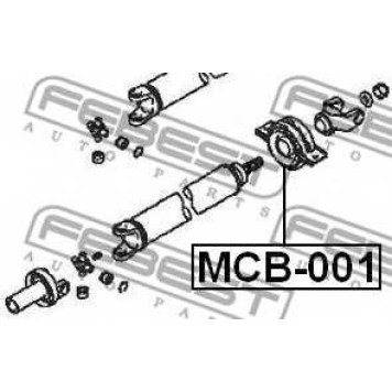 Подшипник, промежуточный подшипник карданного вала FEBEST MCB-001-1