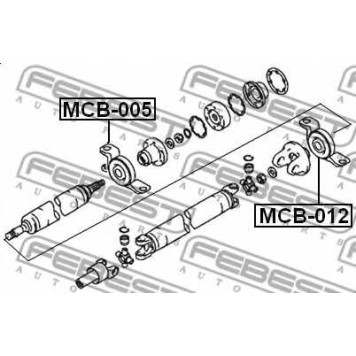 Подшипник, промежуточный подшипник карданного вала FEBEST MCB-005-1