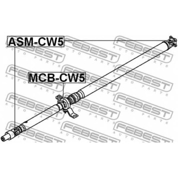 Подшипник, промежуточный подшипник карданного вала FEBEST MCB-CW5-1