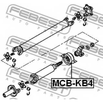 Подшипник, промежуточный подшипник карданного вала FEBEST MCB-KB4-1