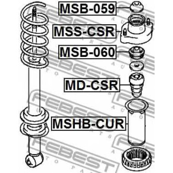 Амортизатор задний для MITSUBISHI DION(CR#W), LANCER(CS#W) <b>FEBEST MD-CSR</b>-1