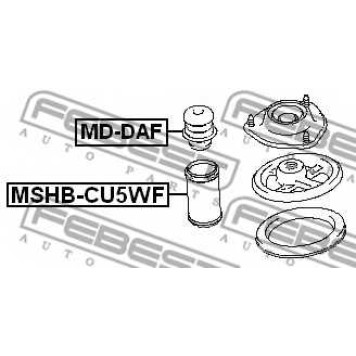 Амортизатор передний для MITSUBISHI CARISMA(DA#), COLT(C5#A, CA#A), FTO(DE#A), LANCER(C6#A, C7#A, CB/D#A, CJ-CP#) <b>FEBEST MD-DAF</b>-1