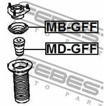 Амортизатор передний <b>FEBEST MD-GFF</b>-1