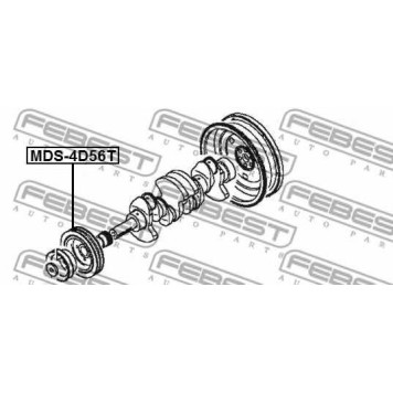 Ременный шкив коленвала FEBEST MDS-4D56-1