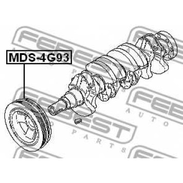 Ременный шкив коленвала FEBEST MDS-4G93-1