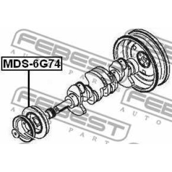 Ременный шкив коленвала FEBEST MDS-6G74-1