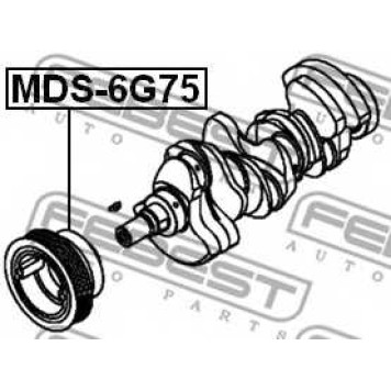 Ременный шкив коленвала FEBEST MDS-6G75-1