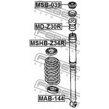 Амортизатор задний для MITSUBISHI COLT(Z2#A,Z3#A) <b>FEBEST MD-Z30R</b>-1