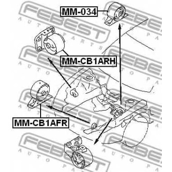 Подвеска двигателя FEBEST MM-034-1
