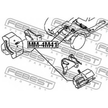 Подвеска двигателя FEBEST MM-4M41-1