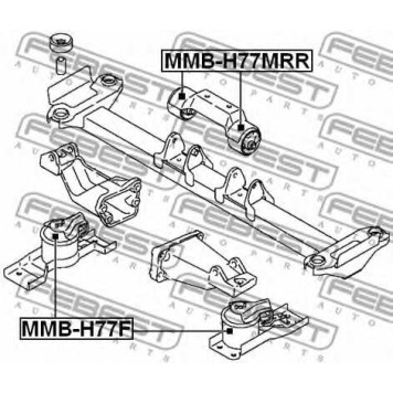 Подвеска двигателя FEBEST MMB-H77F-1