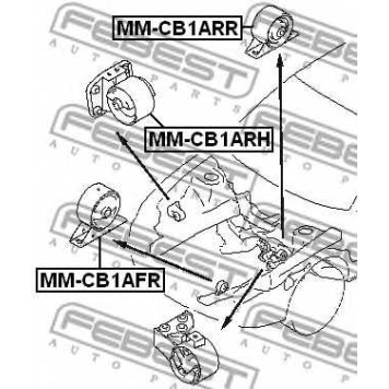 Подвеска двигателя FEBEST MM-CB1ARH-1