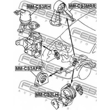 Подвеска двигателя FEBEST MM-CS2LH-1