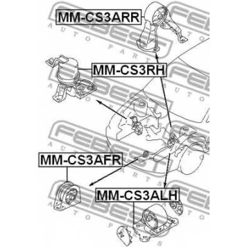 Подвеска двигателя FEBEST MM-CS3ALH-1