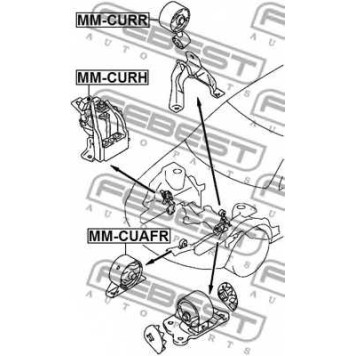 Подвеска двигателя FEBEST MM-CURR-1