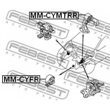 Подвеска двигателя FEBEST MM-CYMTRR-1