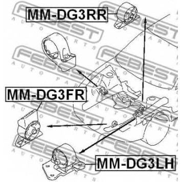 Подвеска двигателя FEBEST MM-DG3FR-1