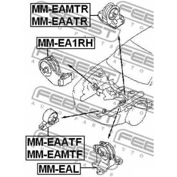 Подвеска двигателя FEBEST MM-EA1RH-1