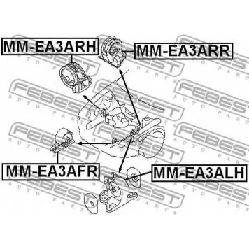 Подвеска двигателя FEBEST MM-EA3AFR-1