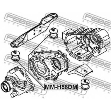 Опора, дифференциал FEBEST MM-H58DM-1