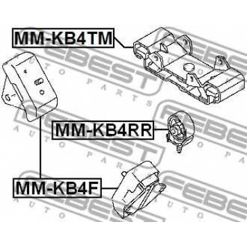 Подвеска коробки передач FEBEST MM-KB4TM-1