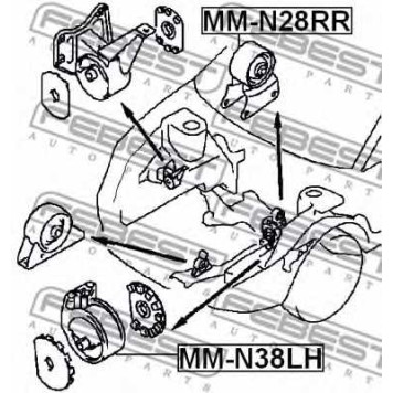 Подвеска двигателя FEBEST MM-N28RR-1