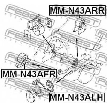Подвеска двигателя FEBEST MM-N43ALH-1