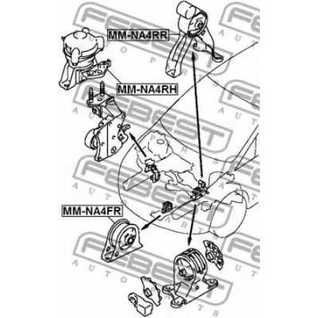 Подвеска двигателя FEBEST MM-NA4FR-1